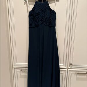 Azazie Ginger Navy Blue Halter Dress